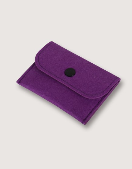 羊毛氈零錢袋 | 長方形 | 紫色