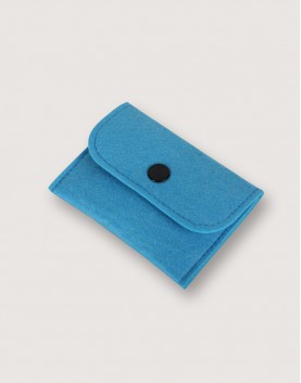 |預購|長方形羊毛氈零錢袋-藍色