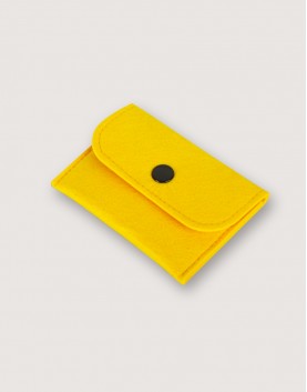 |預購|長方形羊毛氈零錢袋-黃色