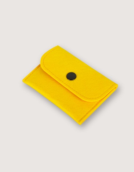羊毛氈零錢袋 | 長方形 | 黃色