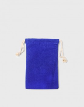 厚帆布束口收納袋-藍色|16x24cm|