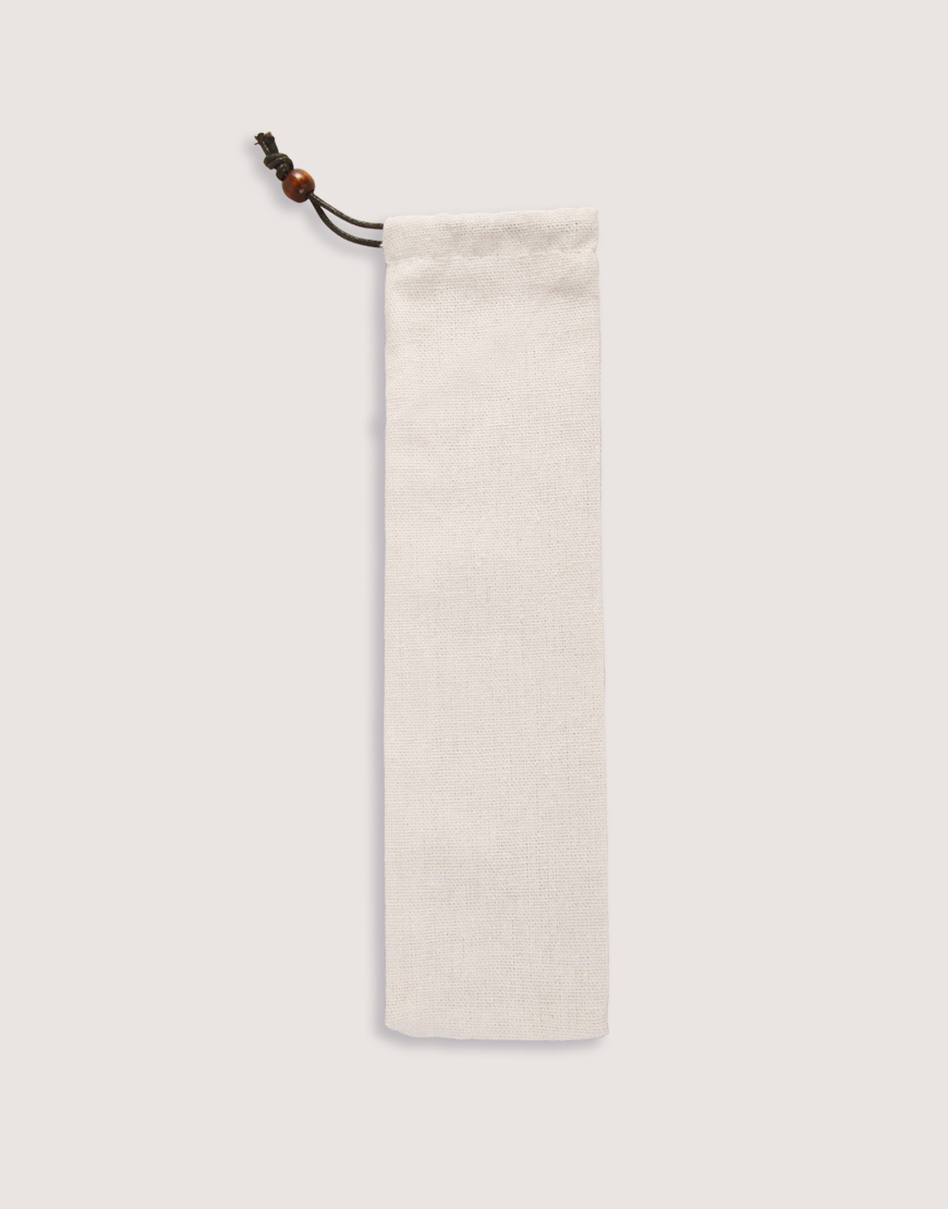  棉麻單抽筷袋 束口袋 餐具袋