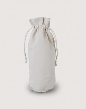 輕帆布荷葉邊圓底束口袋-大