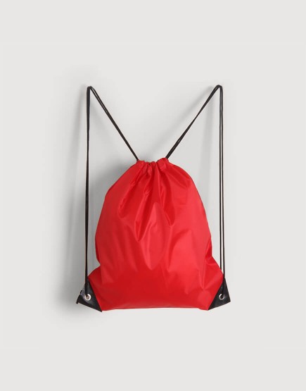 尼龍布210D-紅色│束口後背包│束口袋
