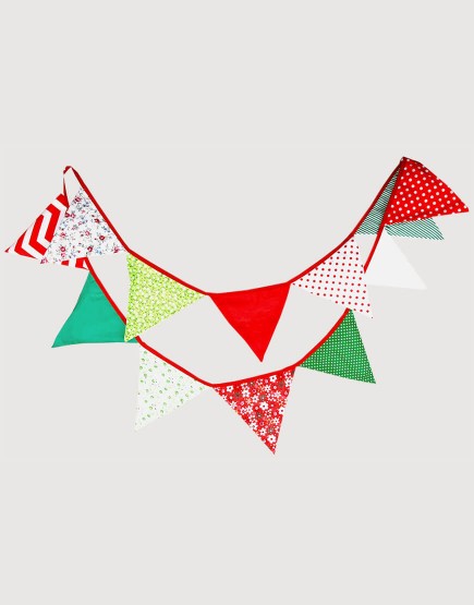 棉布三角旗|耶誕點點|